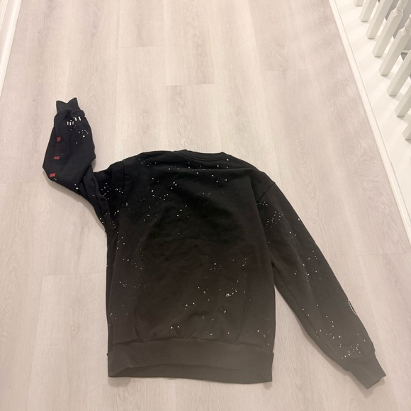 Travis Scott Cactus Jack Mens Stitched Crew Neck Sweatshirt Black Size Medium - Picture 3 of 5